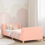 vidaXL Cadre de lit pour enfants avec tête de lit Rose 80 x 200 cm