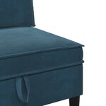 vidaXL Ensemble de meubles pour le salon 3 Pièces Bleu Velours