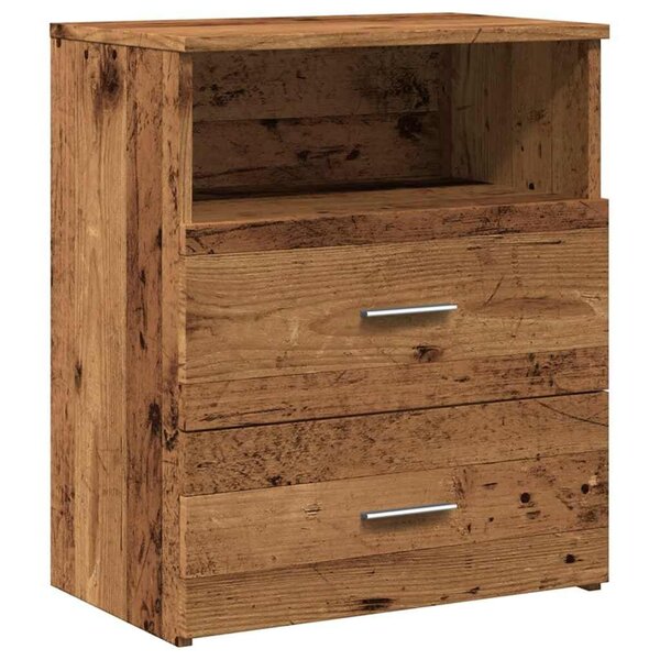 vidaXL Table de chevet vieux bois 50x32x60 cm bois d'ingénierie