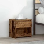 vidaXL Tables de chevet 2 Pièces vieux bois 40x30x39 cm bois ingénierie