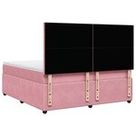 vidaXL Sommier à lattes de lit avec matelas Rose 180x200 cm Velours