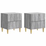 vidaXL Table de chevet 2 Pièces Sonoma gris 43 x 34 5 x 48 cm