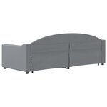 vidaXL Lit de jour avec lit gigogne gris clair 80x200 cm tissu