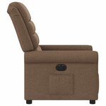 vidaXL Fauteuil inclinable électrique Marron Tissu