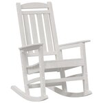 vidaXL Chaise Berçante de Jardin 3 Pièces Blanc 38 x 38 x 46 cm Plastique