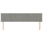 vidaXL Têtes de lit 2 Pièces Gris clair 90x5x78/88 cm Velours