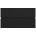 vidaXL Armoire d'évier Noir 80x38 5x45 cm Bois d'ingénierie