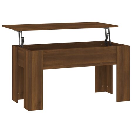 vidaXL Table basse Chêne marron 101x49x52 cm Bois d'ingénierie