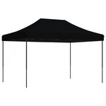 vidaXL Tente de réception pliable escamotable noir 410x279x315 cm