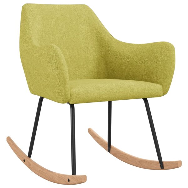 vidaXL Chaise à bascule Vert Tissu