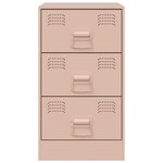 vidaXL Table de chevet rose 34 5x39x62 cm acier