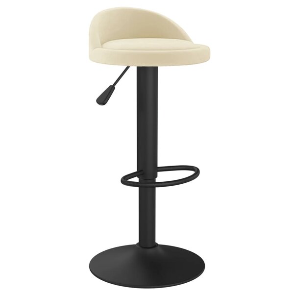 Vidaxl tabouret de bar crème velours
