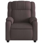vidaXL Fauteuil de massage inclinable électrique Marron foncé Tissu