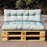 Set 2 coussins palette d'extérieur riou vert  120 x 80 x 15 cm
