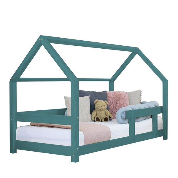 Lit cabane enfant TERY 80 x 160 vert pétrole
