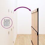 vidaXL Tête de lit murale Noir 140x3x110 cm Bois massif de pin