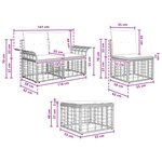vidaXL Ensemble de canapés d'extérieur 7 Pièces Blanc Naturel et Crème