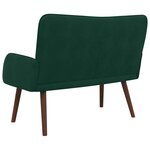 vidaXL Sofa 2 places Vert foncé 115 x 61 x 87 cm Velours
