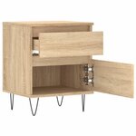 vidaXL Tables de chevet 2 Pièces chêne sonoma 40x35x50 cm bois ingénierie