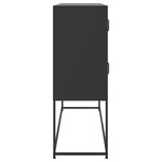 vidaXL Buffet noir 100 5x39x107 cm acier laminé à froid