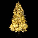 vidaXL Sapin de Noël pré-éclairé avec neige floquée/cônes 195cm PVC/PE