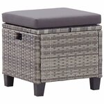 vidaXL Salon de jardin 6 Pièces avec coussins Résine tressée Gris foncé