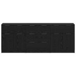vidaXL Buffet 3 Pièces Chêne noir 60 x 30 x 70 cm Bois d'ingénierie