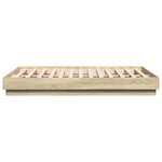 vidaXL Cadre de lit sans matelas chêne sonoma 135x190 cm