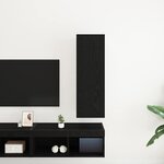 vidaXL Cabinet TV mural Chêne noir 30 5 x 30 x 90 cm Bois d'ingénierie