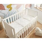 Couette 100 x 140 cm chaude 100 polyester Fibre creuse siliconée - 1 personne - Blanc