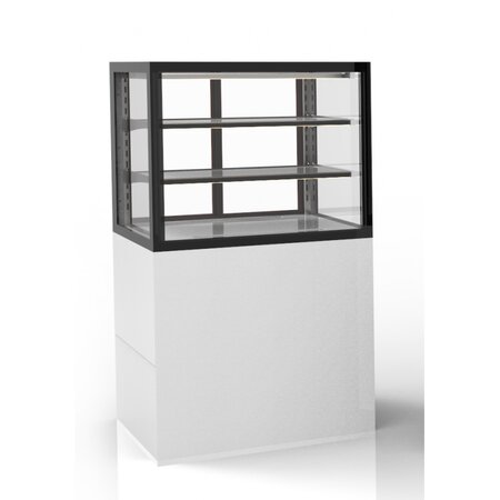 Vitrine chaude vitrée avec base série integra 2 niveaux - 600x1100 mm - sayl -  - verre trempé 600x600x1100mm