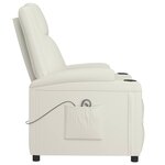 vidaXL Fauteuil Blanc crème Similicuir