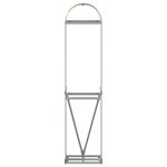 vidaXL Porte-bûches marron clair 40x45x170 cm acier galvanisé