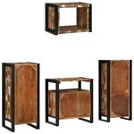 vidaXL Ensemble de mobilier de salle de bain avec étagère 4 Pièces