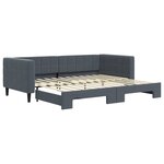 vidaXL Lit de jour avec gigogne sans matelas gris foncé 90x200 cm