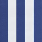 vidaXL Coussins de chaise à dossier haut lot de 4 rayures bleu/blanc