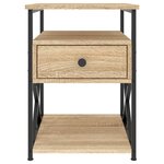vidaXL Table de chevet chêne sonoma 40x42x55 cm bois d'ingénierie