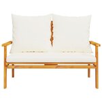 vidaXL Salon de jardin 3 Pièces avec coussins bois massif d'acacia