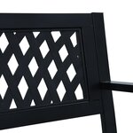 vidaXL Banc de jardin 125 cm Noir Acier