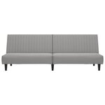vidaXL Canapé-lit à 2 places gris clair velours