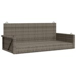 vidaXL Balancelle gris 119x56x48 cm résine tressée
