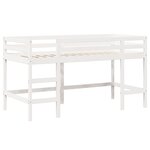 vidaXL Lit superposé avec échelle et toit sans matelas blanc 90x200 cm