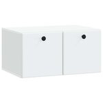 vidaXL Meuble TV mural 59 5 x 41 x 30 cm Blanc Bois d'ingénierie