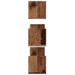 vidaXL Étagères murales 3 Pièces vieux bois 80x18x18 cm bois d'ingénierie