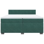 vidaXL Sommier à lattes de lit et matelas Vert foncé 200x200cm Velours