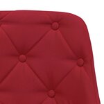 Vidaxl chaise pivotante de salle à manger rouge bordeaux tissu