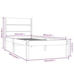 vidaXL Cadre de lit Blanc Bois de pin massif 100x200 cm