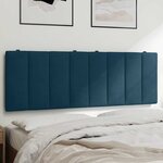 vidaXL Coussin de tête de lit Hanko bleu 120 cm velours