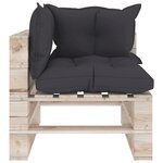 vidaXL Salon palette de jardin 6 Pièces avec coussins bois de pin