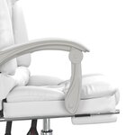Fauteuil de massage inclinable de bureau informatique étude similicuir blanc 02_0025400